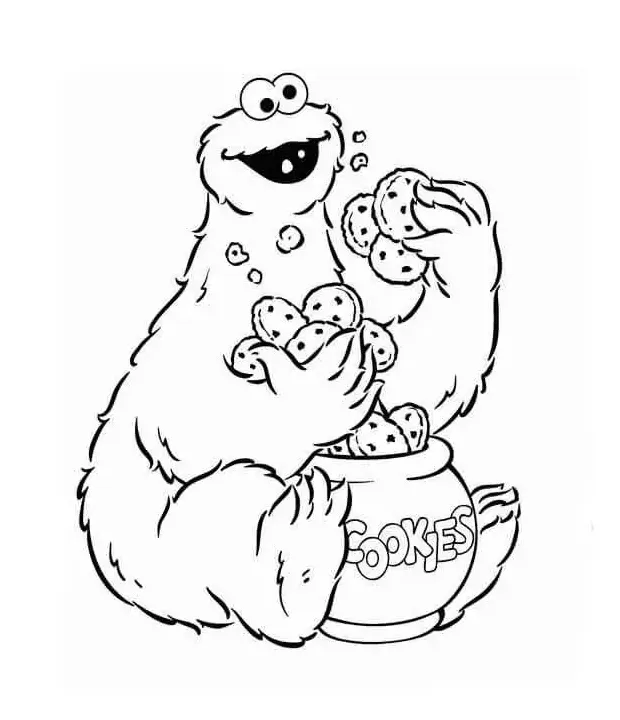 Cookie Monster Coloring Page