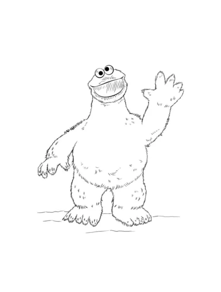 Cookie Monster coloring pages - ColoringLib