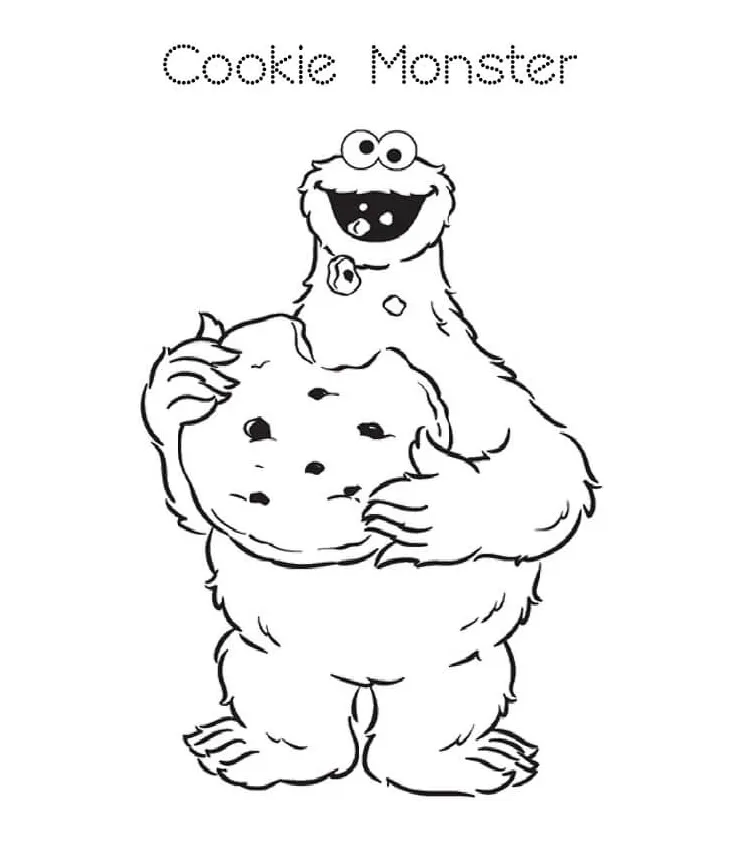 Cookie Monster Cooking Coloring - Play Free Coloring Game Online