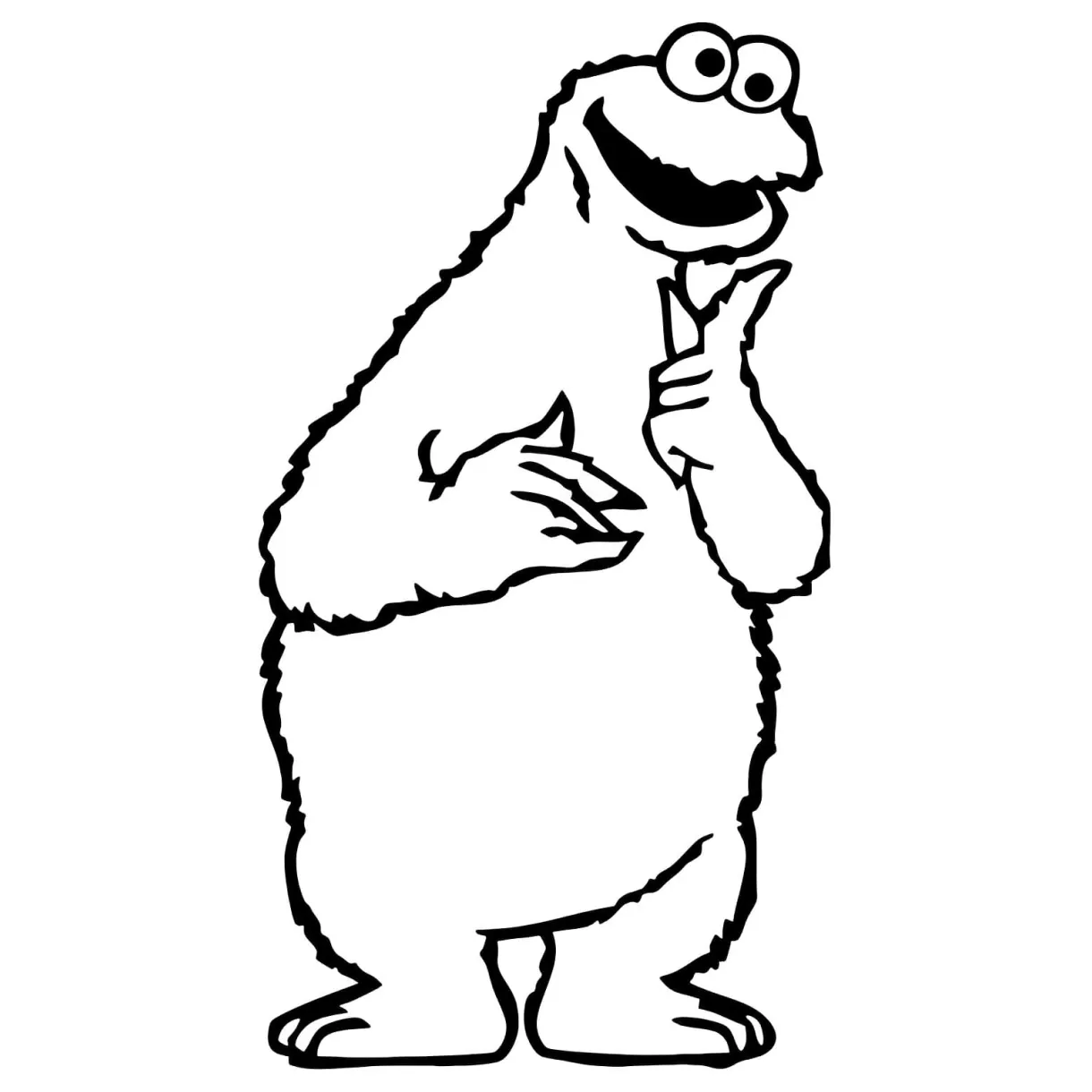 Cookie monster coloring pages coloringlib