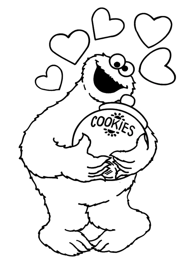Cookie monster coloring pages & books 100% free and printable!
