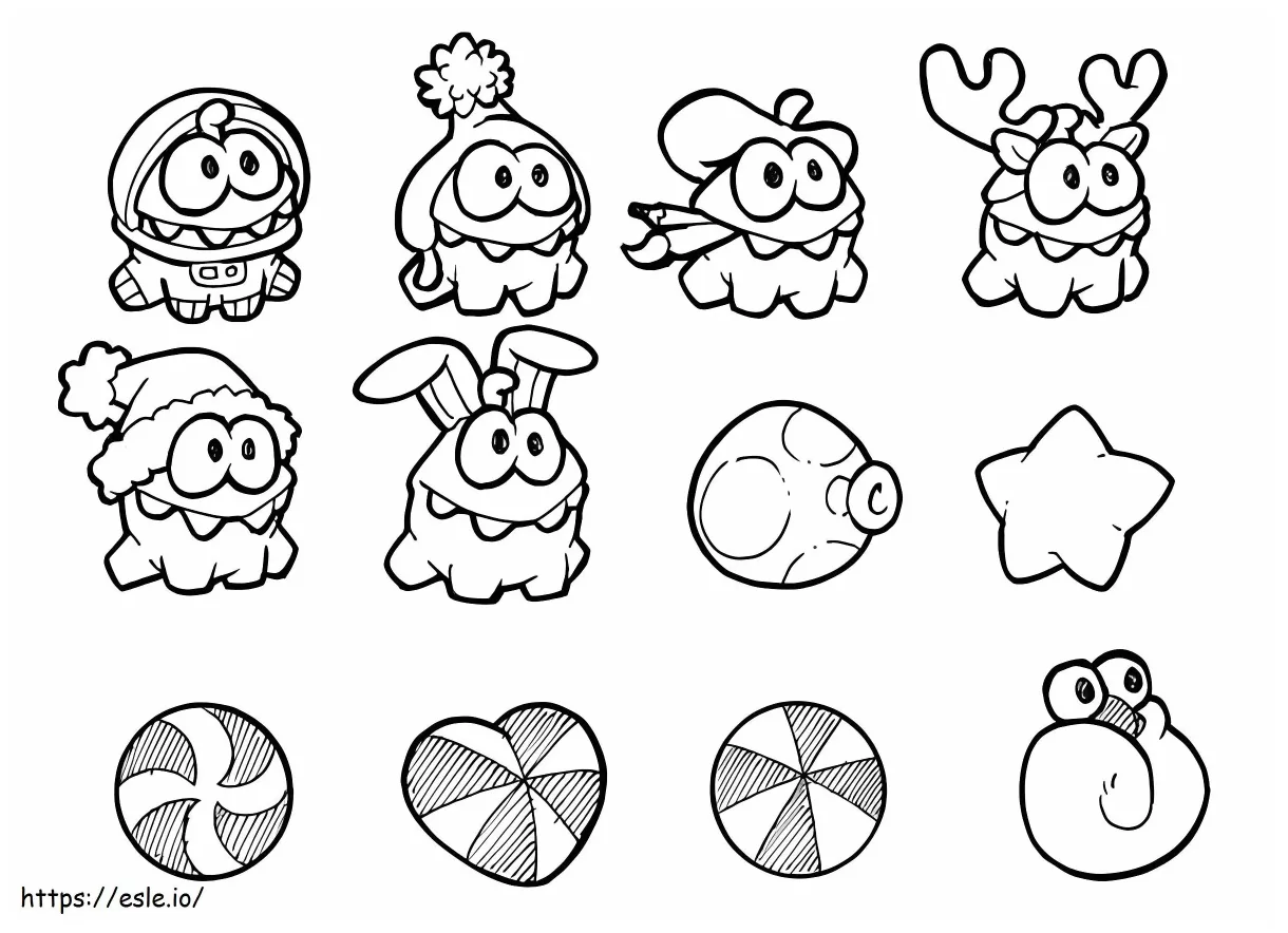 Om nom 12 coloring page