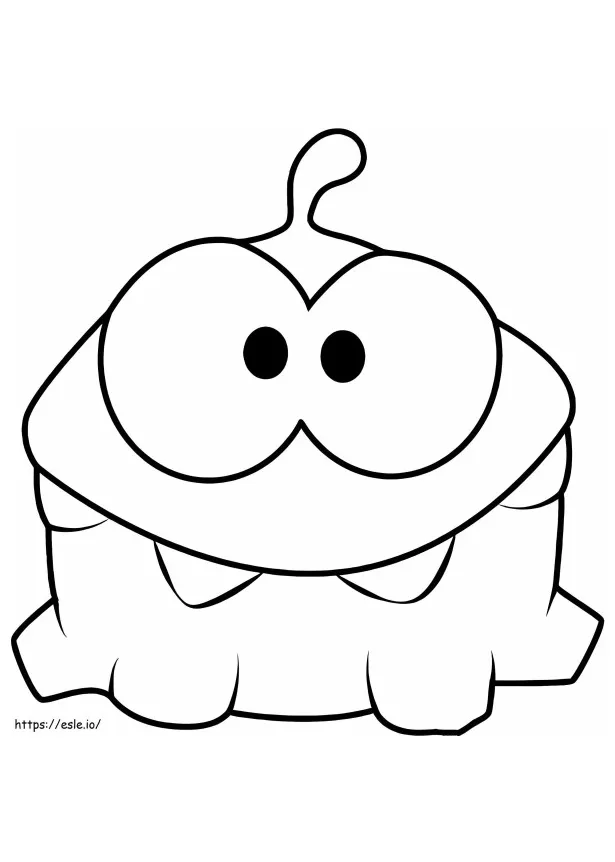Free coloring pages of adorable om nom to print and color with fun