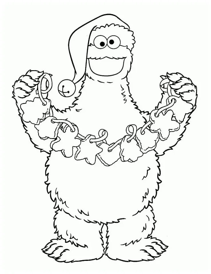 Cookie monster coloring page
