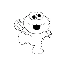 Cookie monster 2 coloring page for kids free cookie monster printable