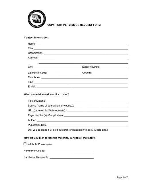 Form contact information