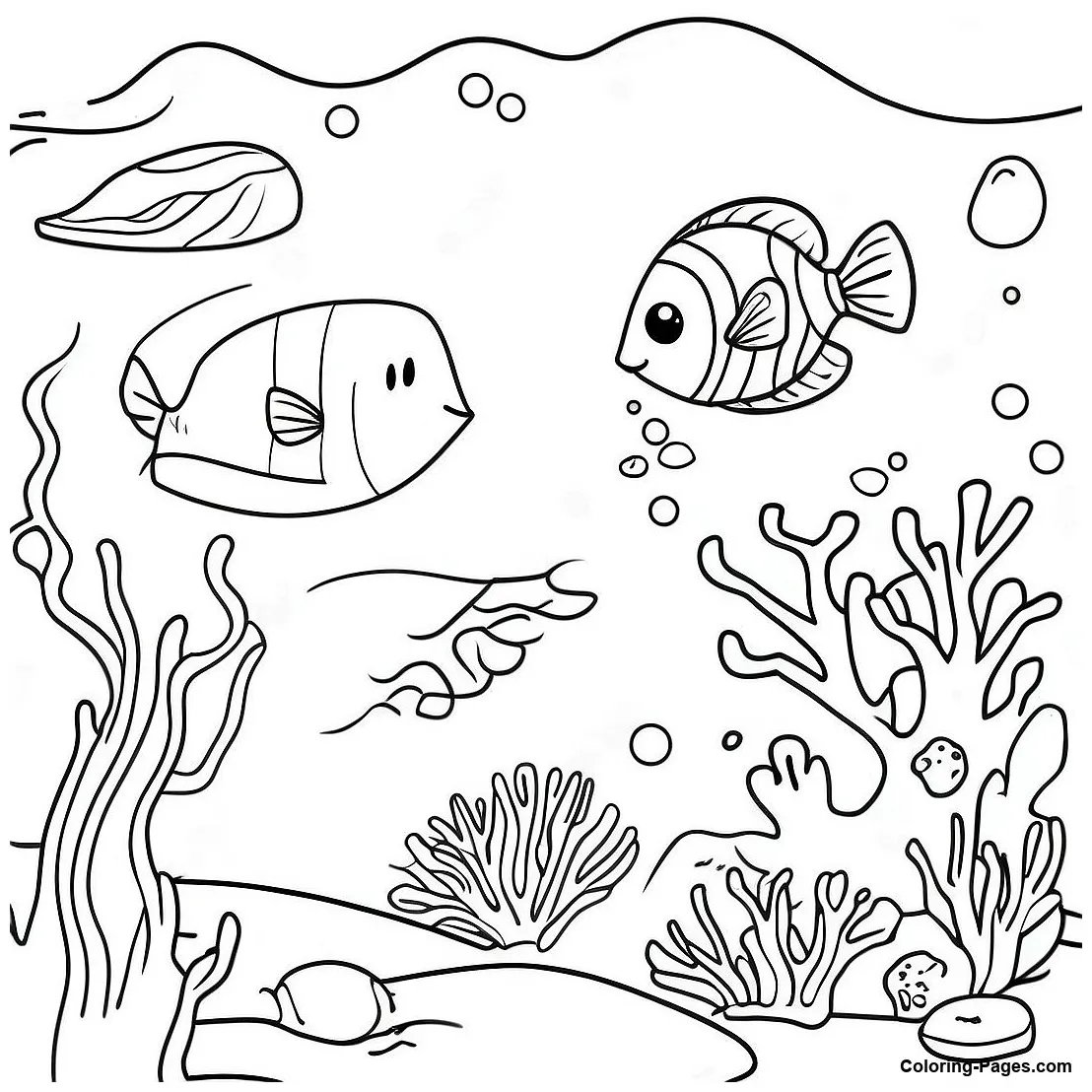 Coral reef coloring page coloring-pages