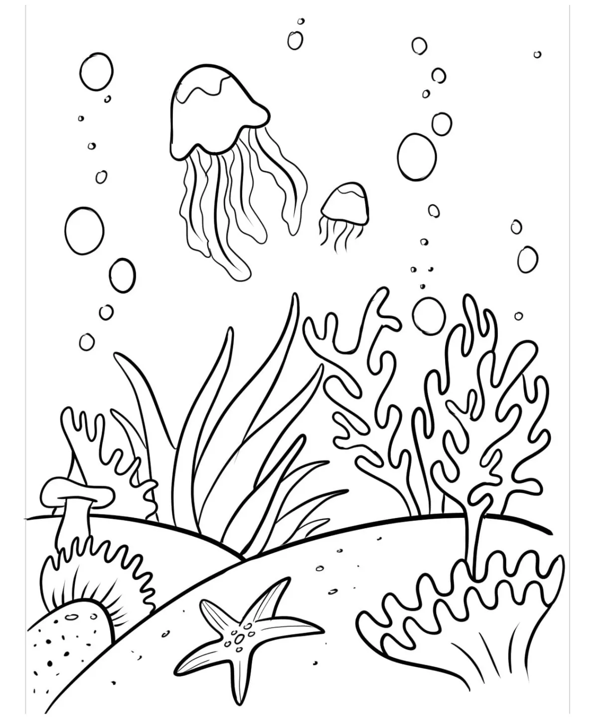 Coral reef coloring pages