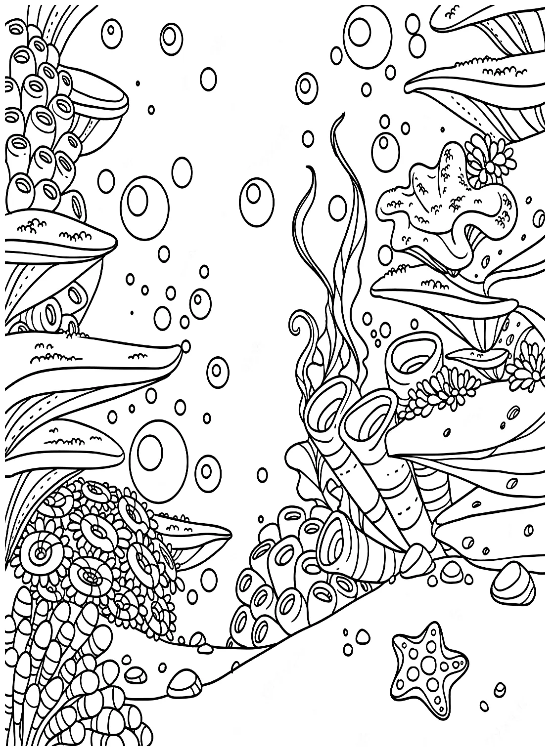 Coral reef coloring page free printable coloring pages