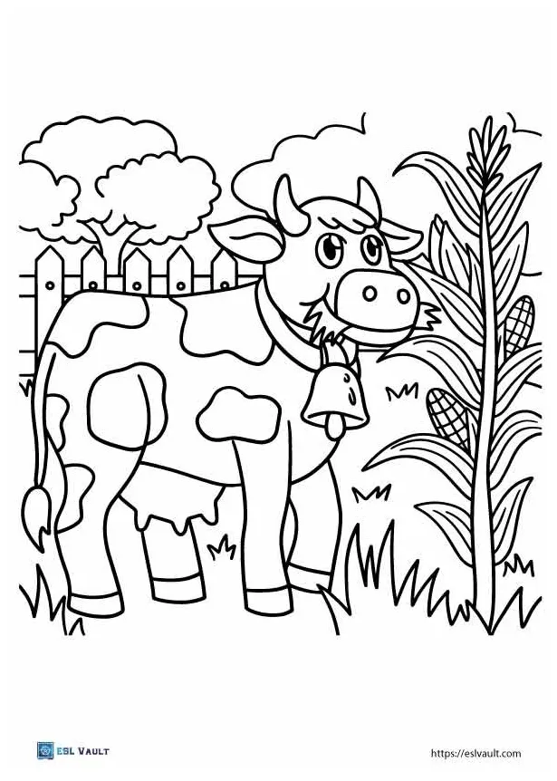 Corn Field Coloring Page