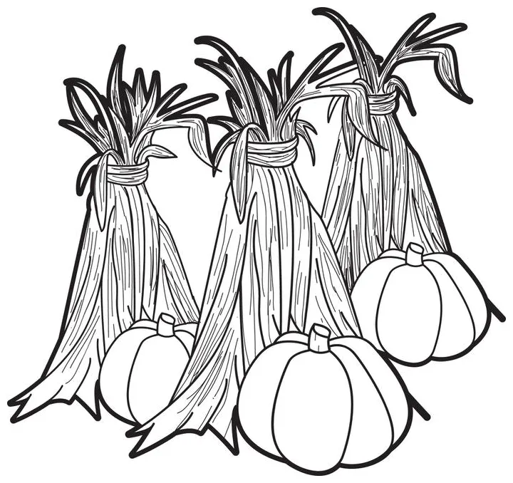 Free Corn Stalk Coloring Page, Download Free Corn Stalk Coloring Page