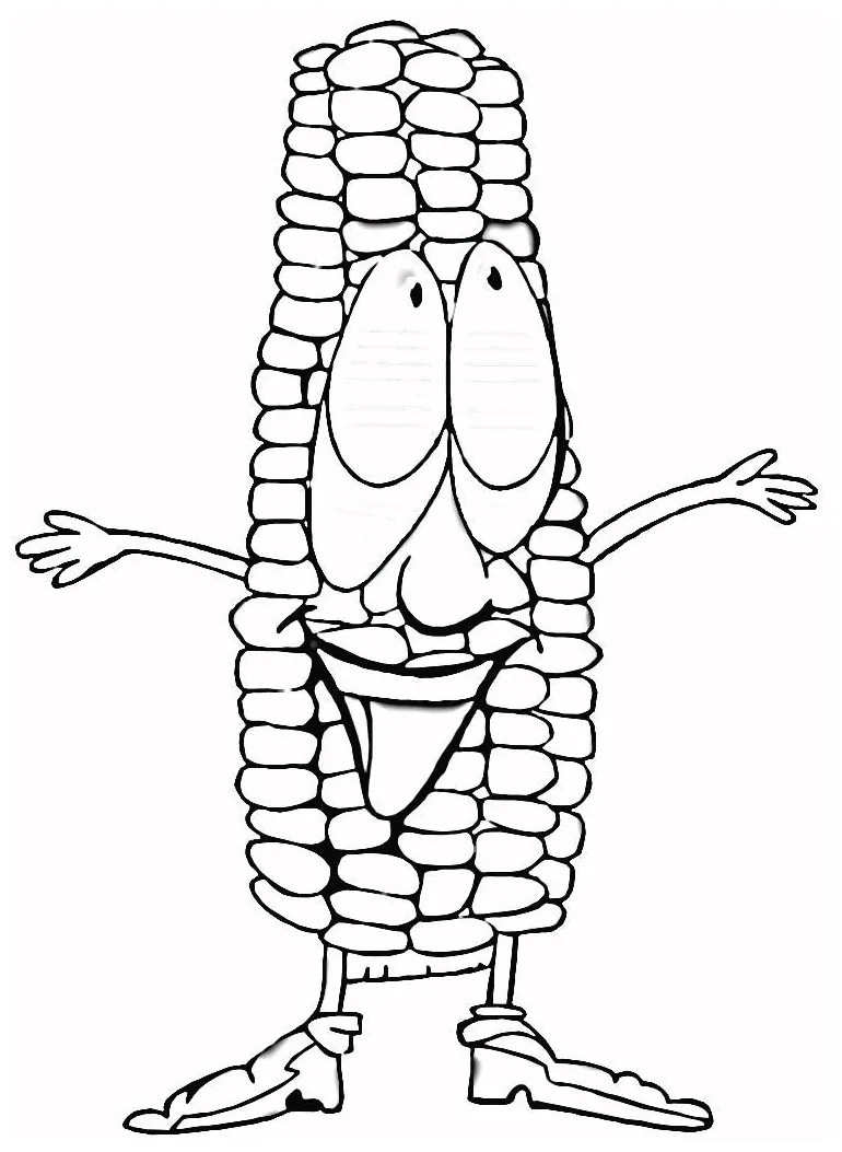Free Corn Stalk Coloring Page, Download Free Corn Stalk Coloring Page