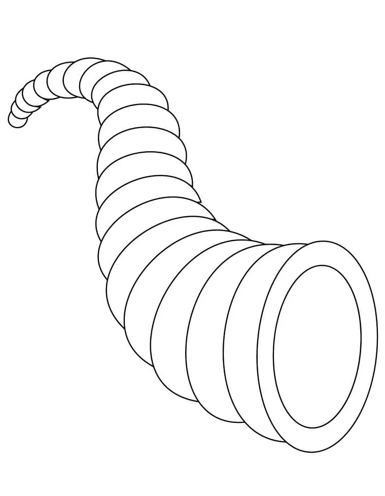 Empty cornucopia printable coloring page