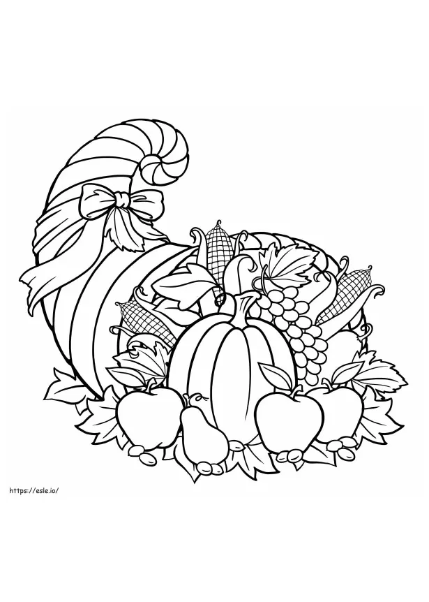 Nice cornucopia coloring page