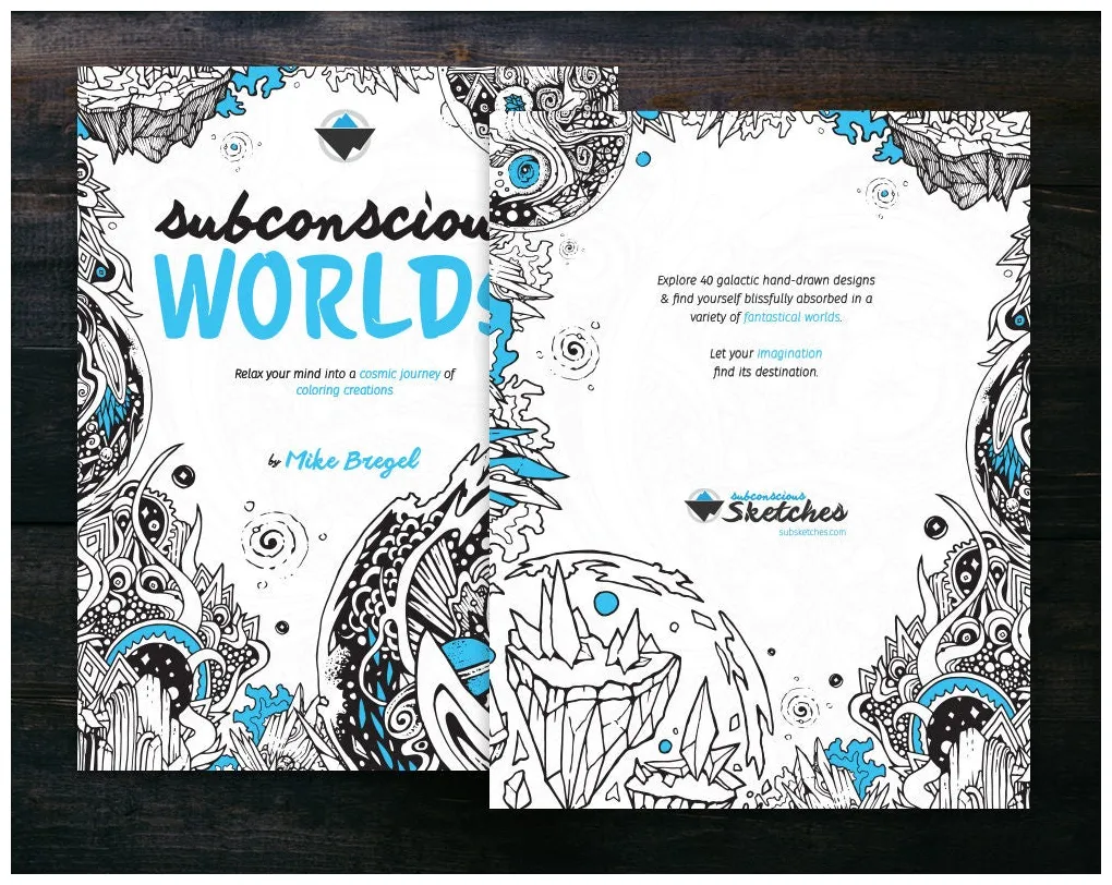 Adult Coloring Book Cosmic Coloring Printable PDF Coloring Book