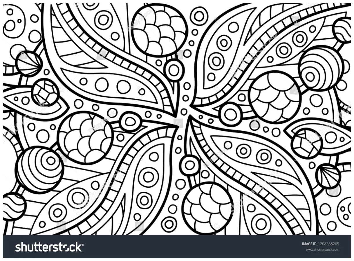 Beautiful Coloring Book Page Abstract Cosmic Stock Vector (Royalty Free