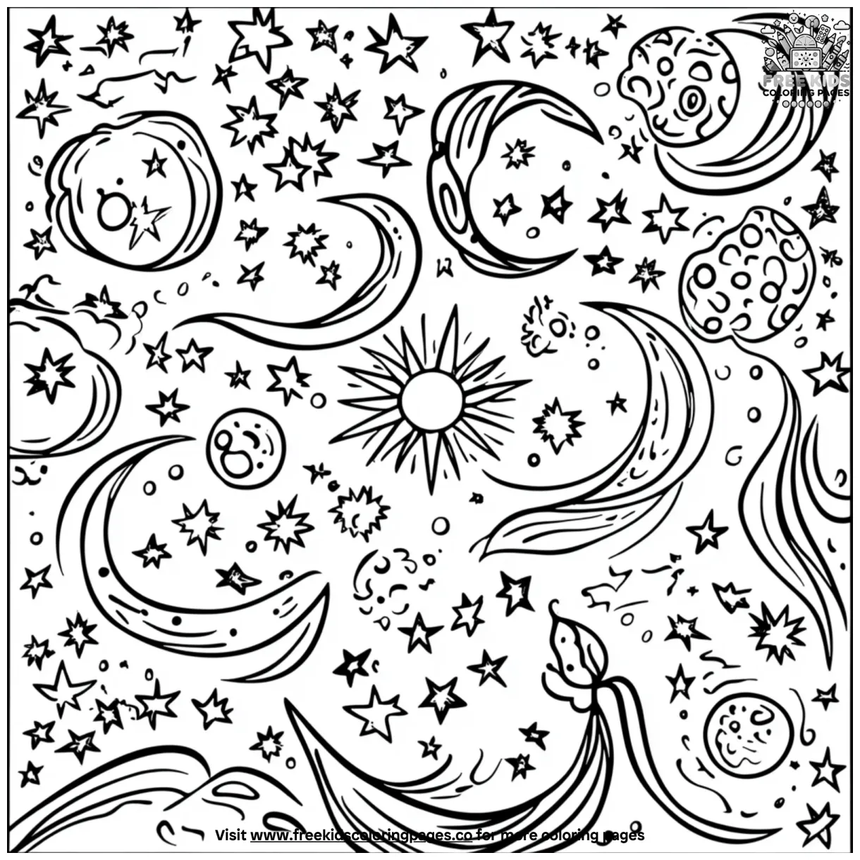 Cosmic Shapes Coloring Pages