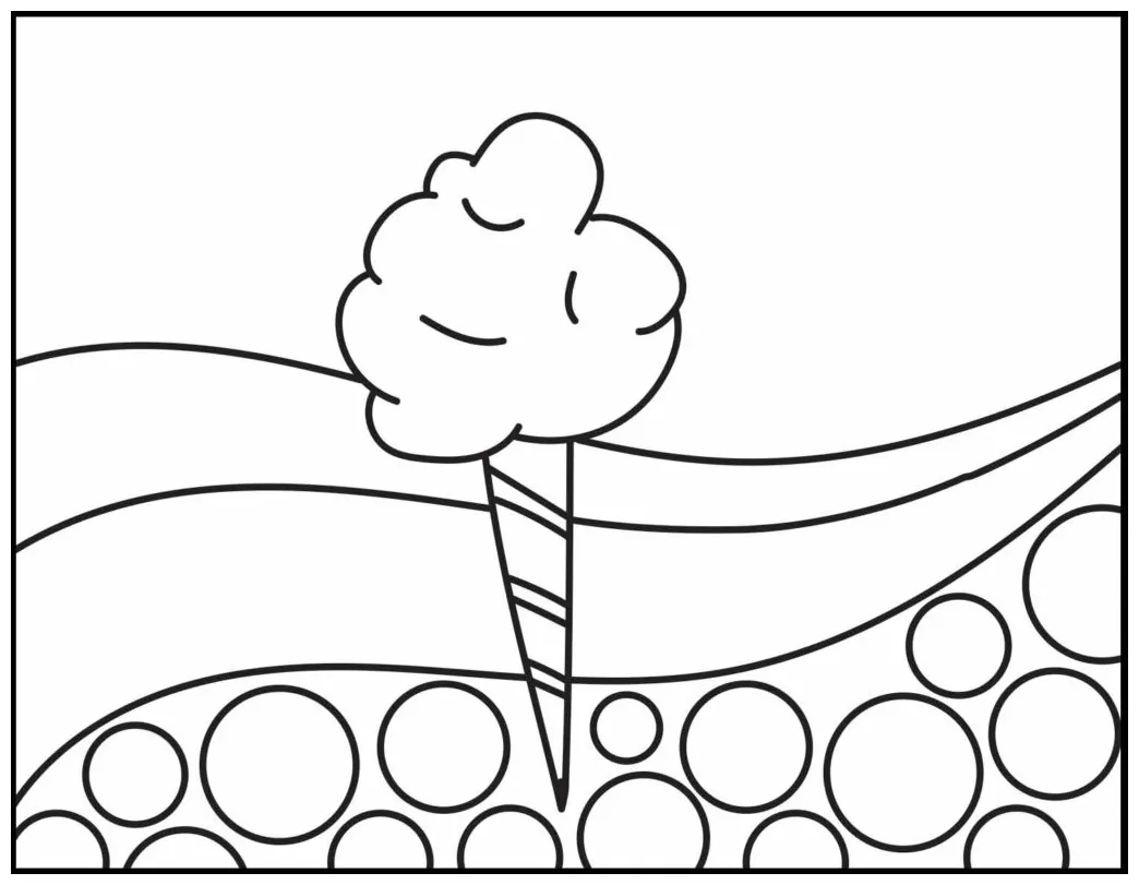 Cotton Candy Coloring Pages | Roaring Spork