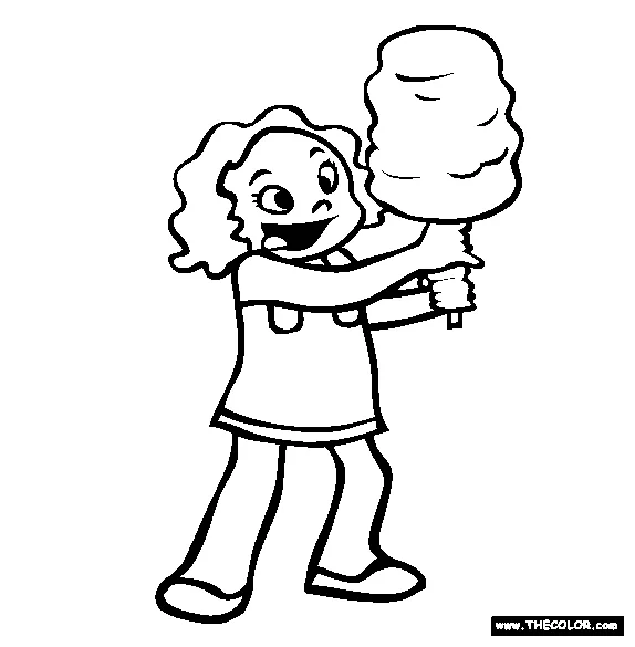 Free cotton candy online coloring