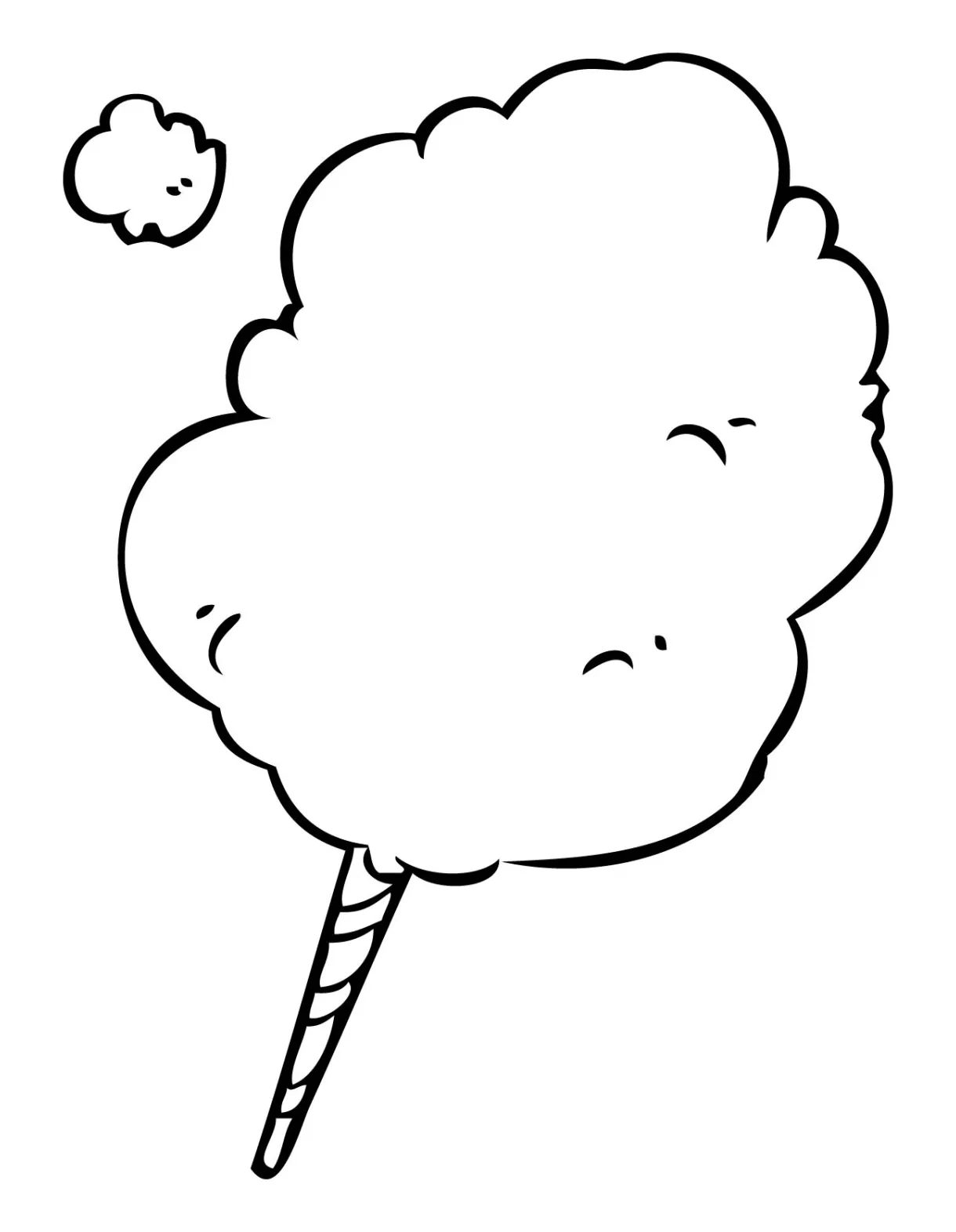 Cotton candy coloring page coloring home