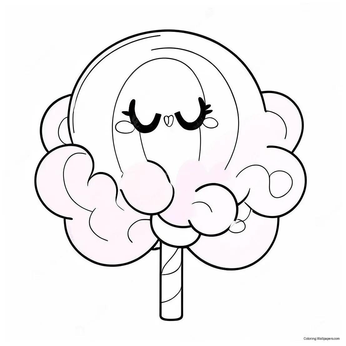 Cotton candy coloring page 15460-12231