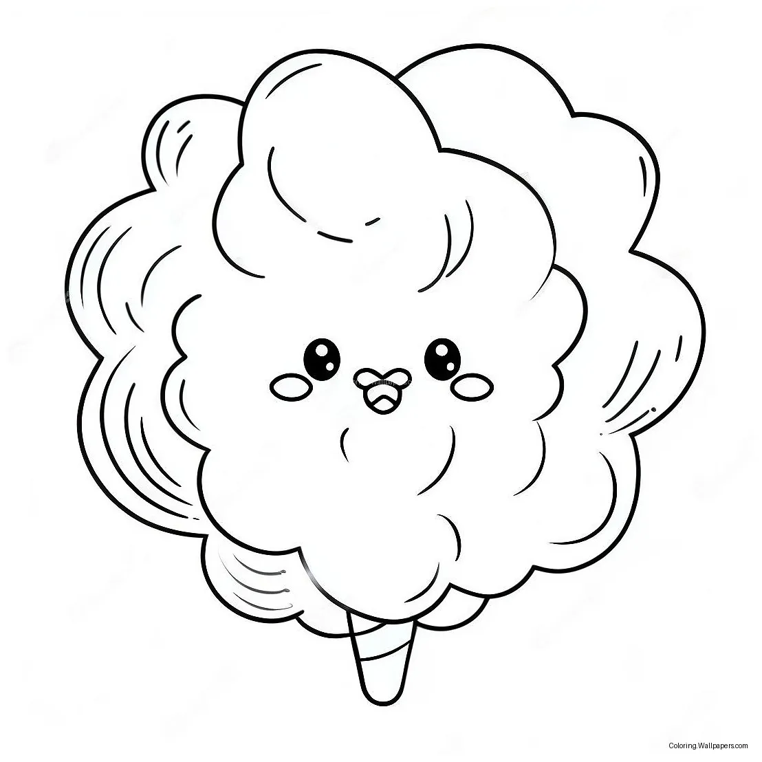 Fluffy cotton candy coloring page 15461-12180