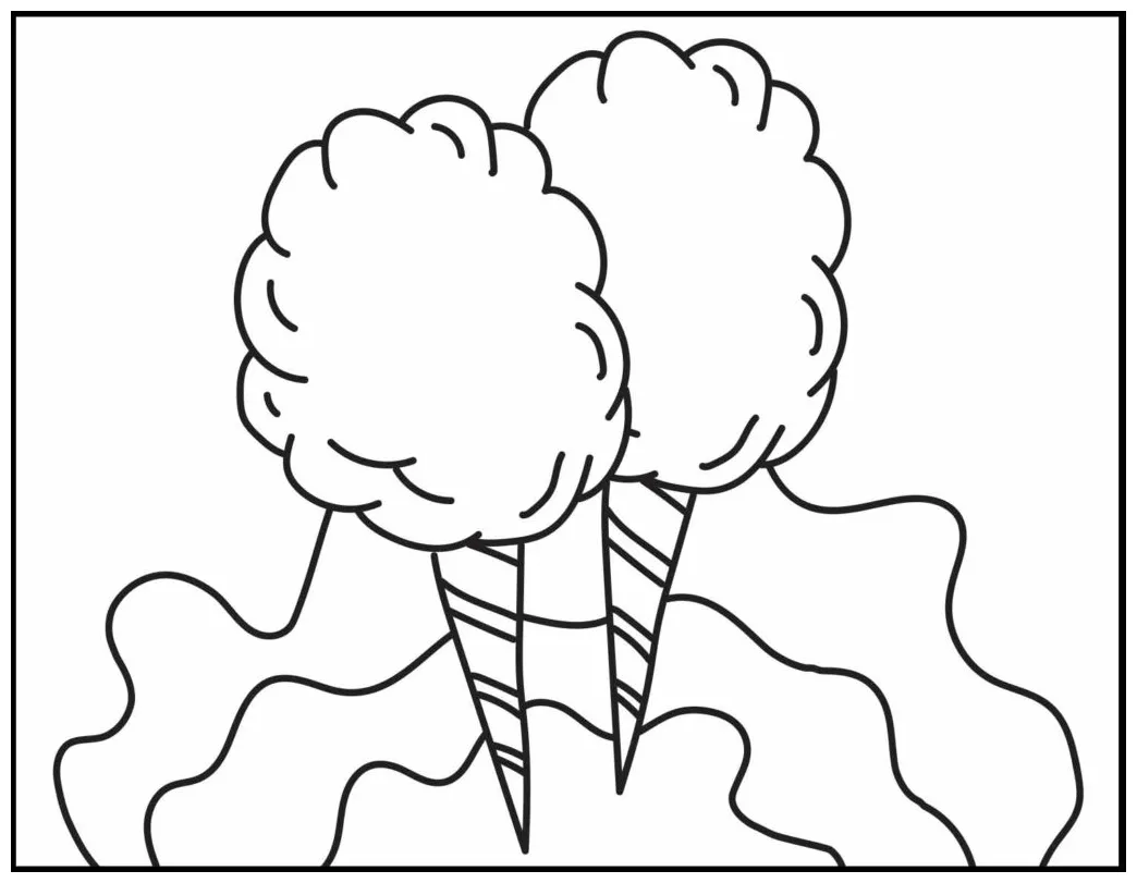 Cotton candy coloring pages roaring spork