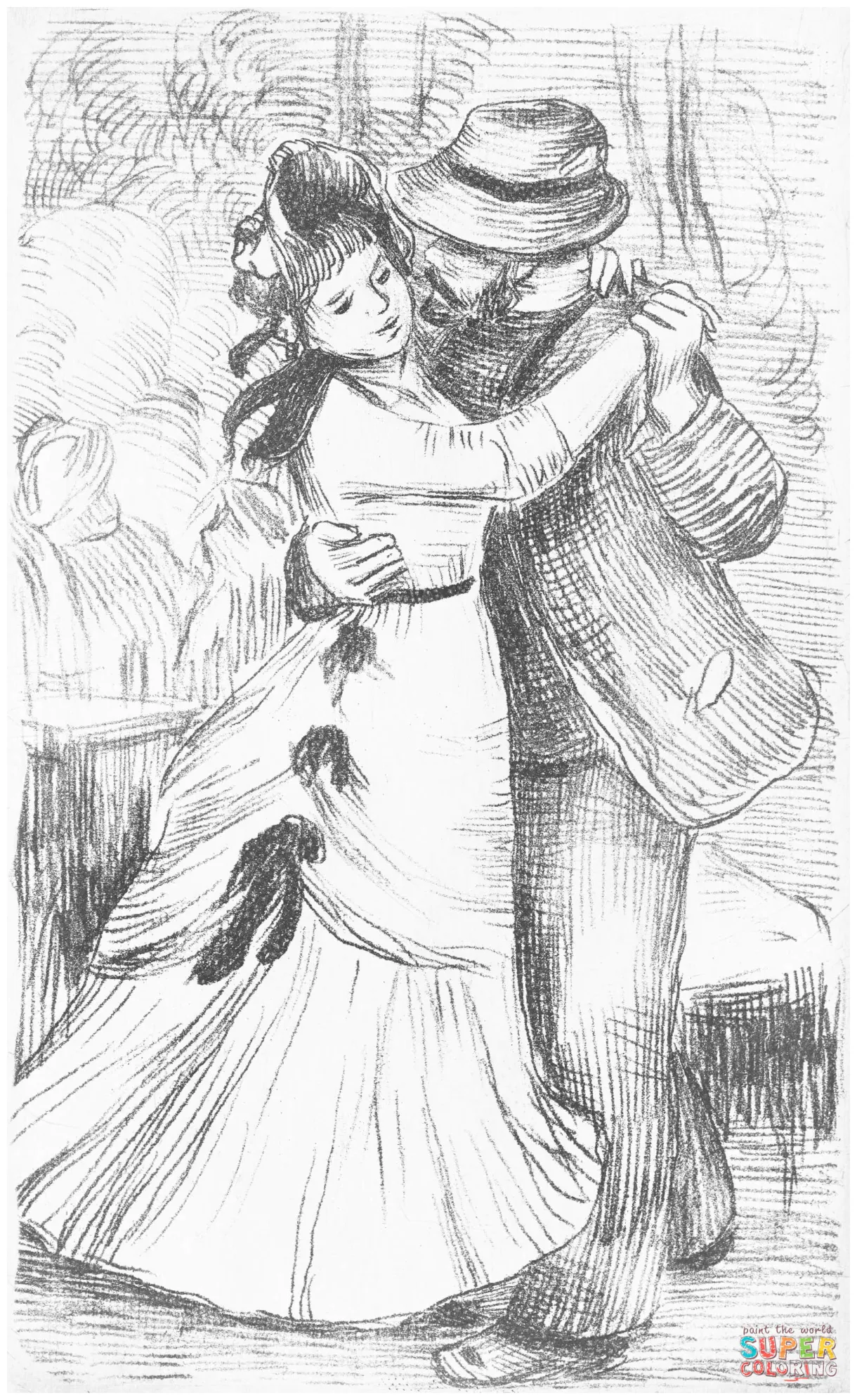 The country dance coloring page free printable coloring pages