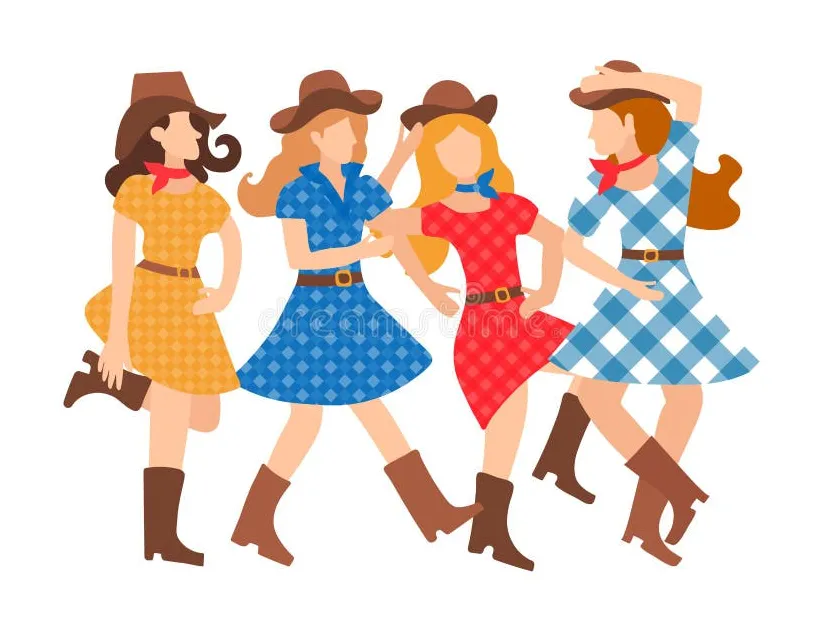 Country line dance stock illustrations 722 country line dance stock