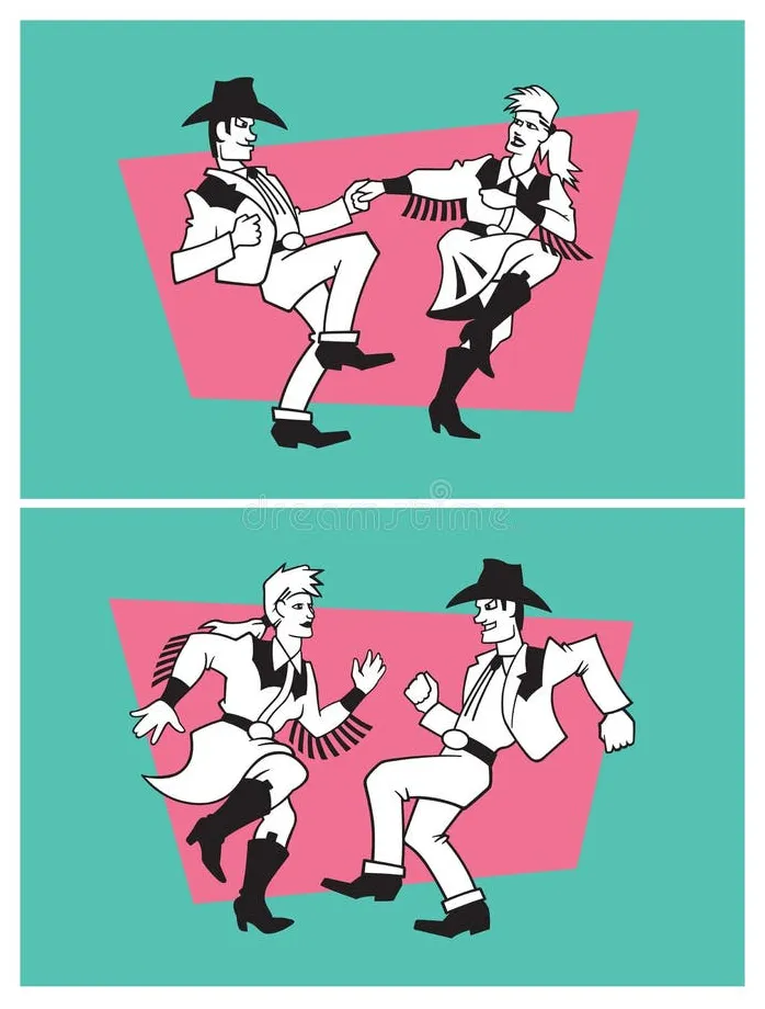 Country line dance stock illustrations 547 country line dance stock