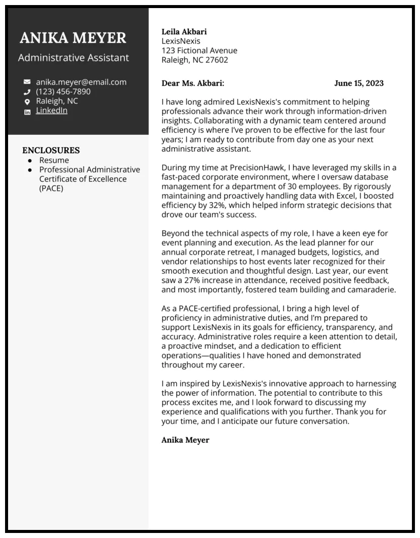 7 administrative assistant cover letter samples in 2025