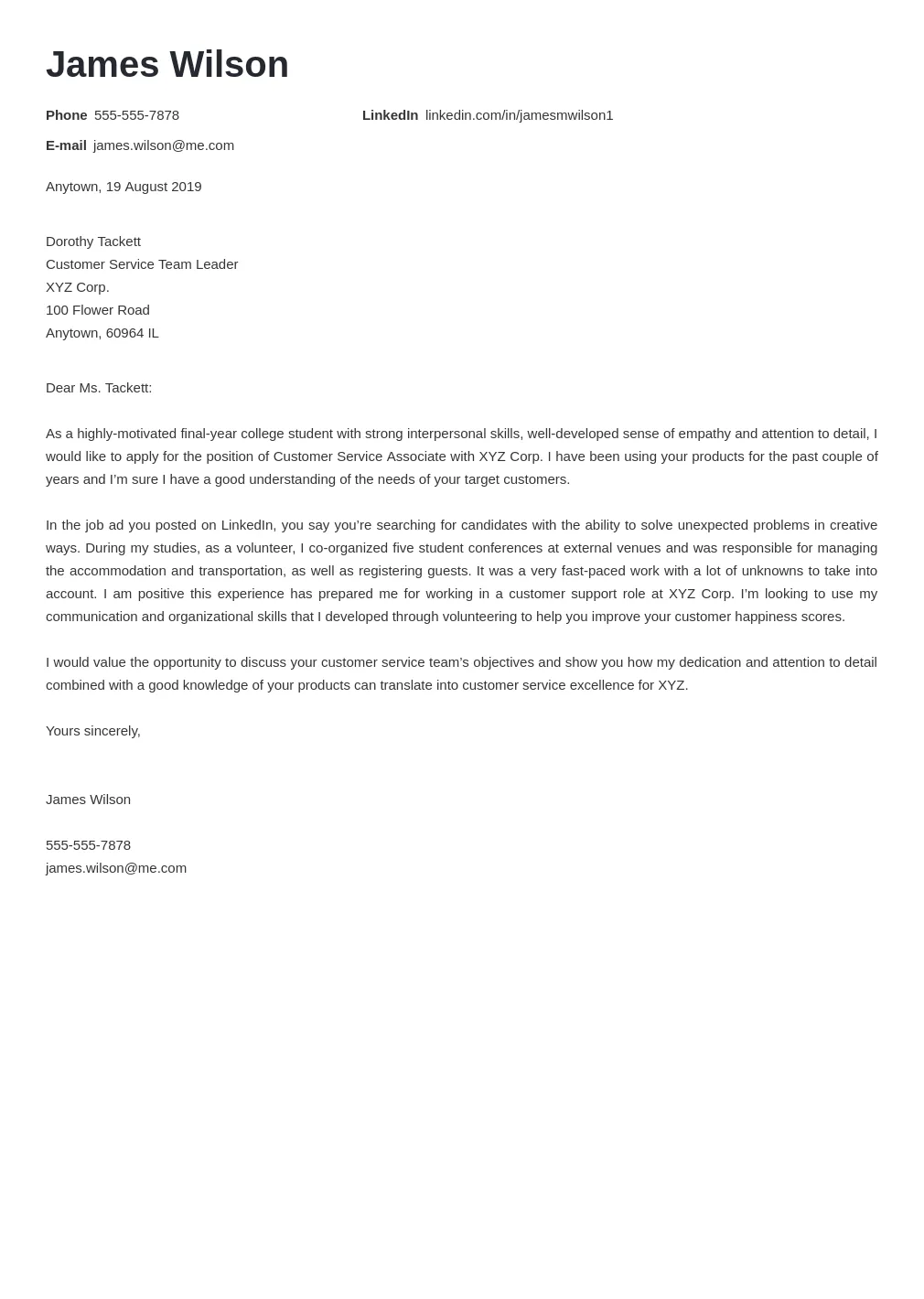 Customer service cover letter examples & templates 2025