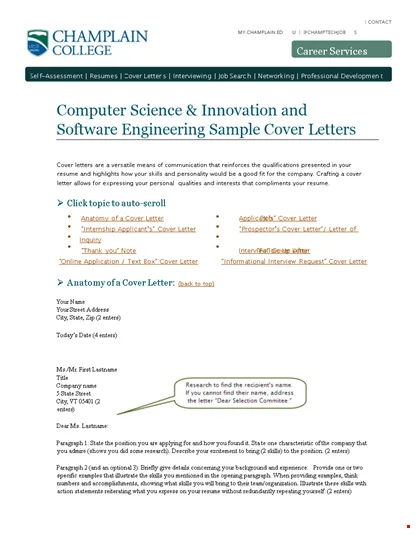 Experienced Cover Letter Template