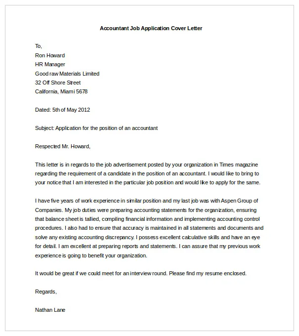 15 Best Sample Cover Letter For Experienced People - Wisestep