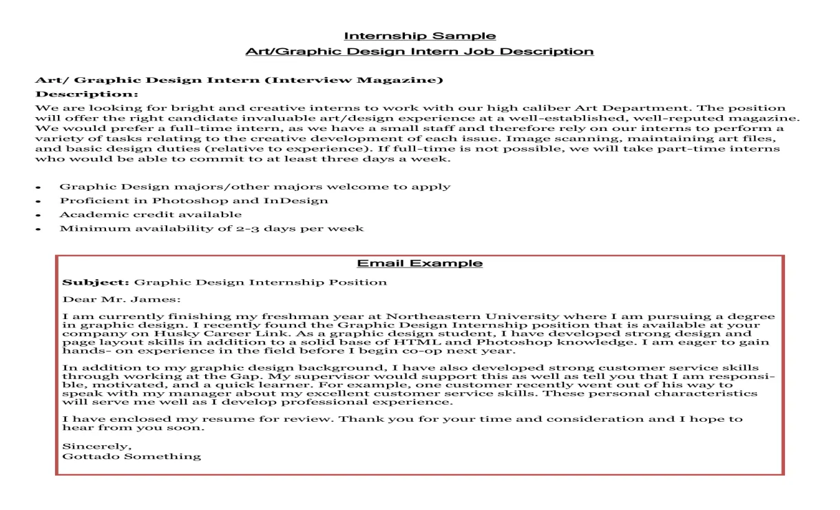 16 best cover letter samples for internship wisestep