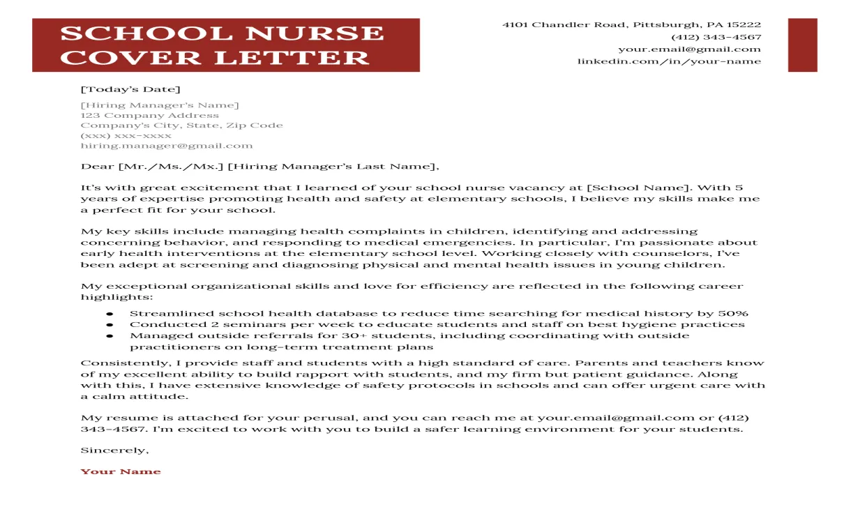 Nursing cover letter examples tips for 2024