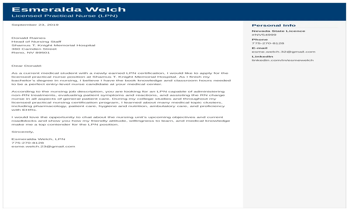 Nursing Cover Letter: Examples & Ready-To-Use Templates