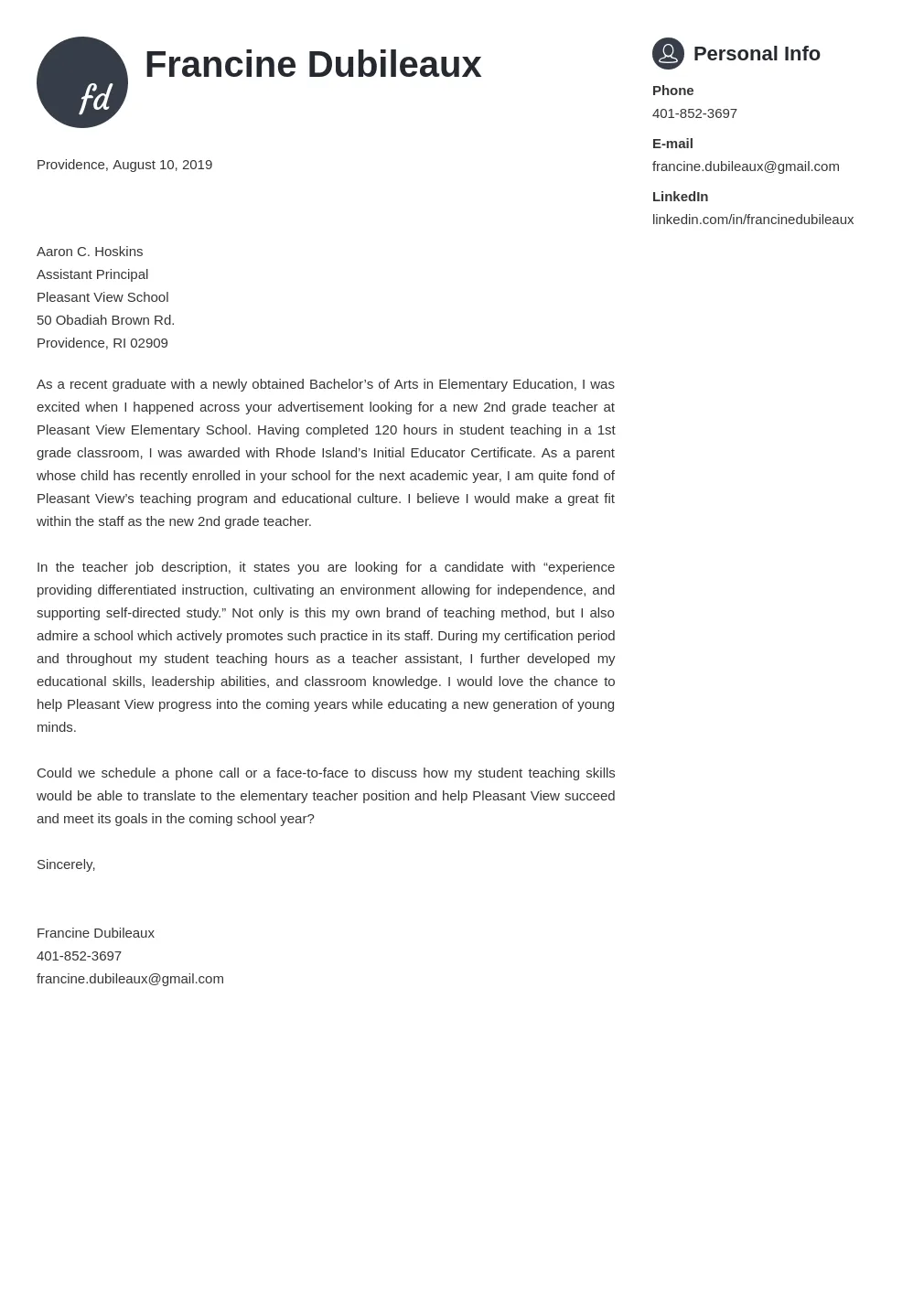 3 Teacher Cover Letter Examples & Writing Guide