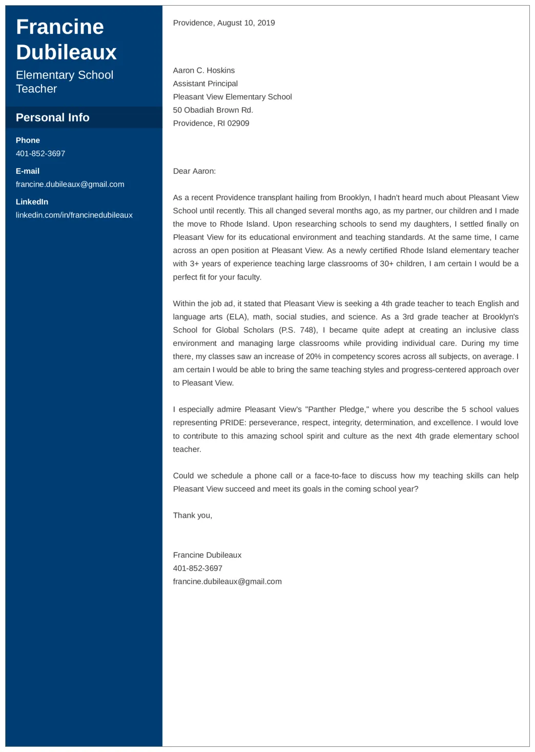 Teacher Cover Letter: Samples for Teaching Job Posts