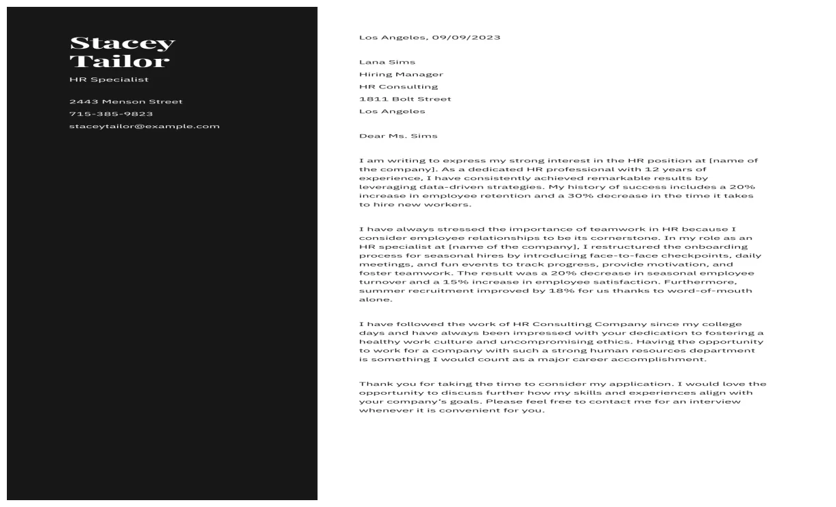 Full guide on crafting human resources hr cover letter