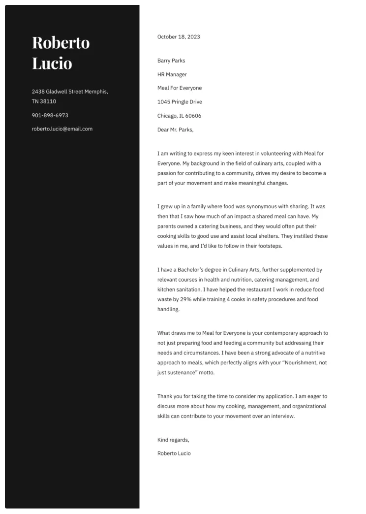 Motivation letter template word