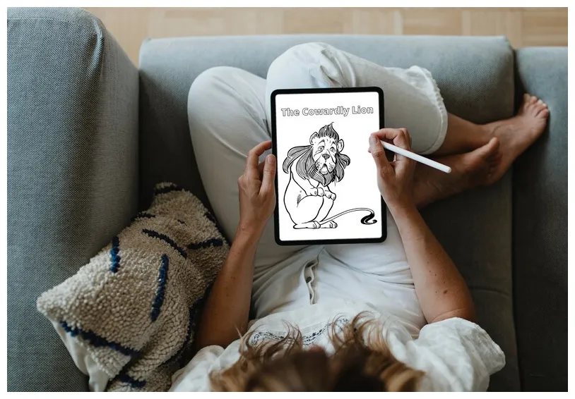 Cowardly Lion Printable Coloring Page the Wonderful Wizard of Oz