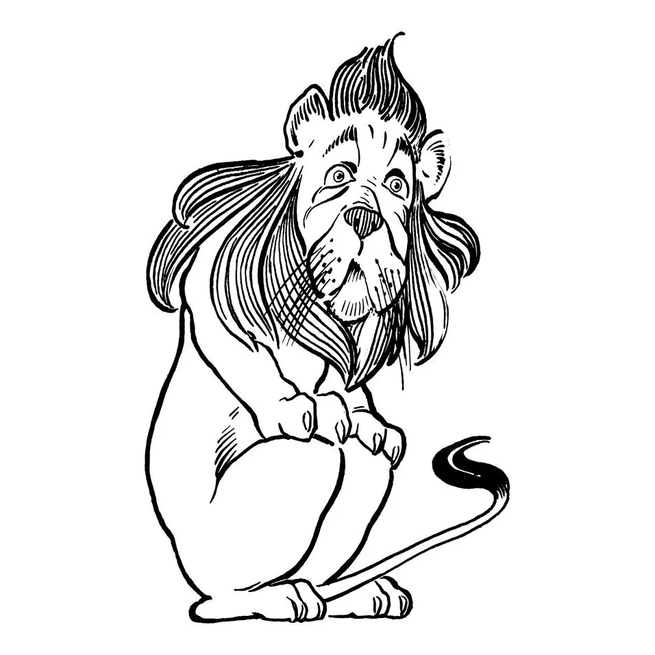 Cowardly Lion Coloring Page - EsmeraldafvHuerta