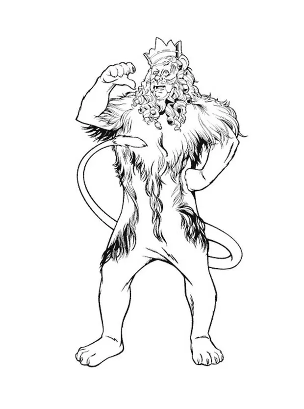 Cowardly Lion Coloring Page - EsmeraldafvHuerta