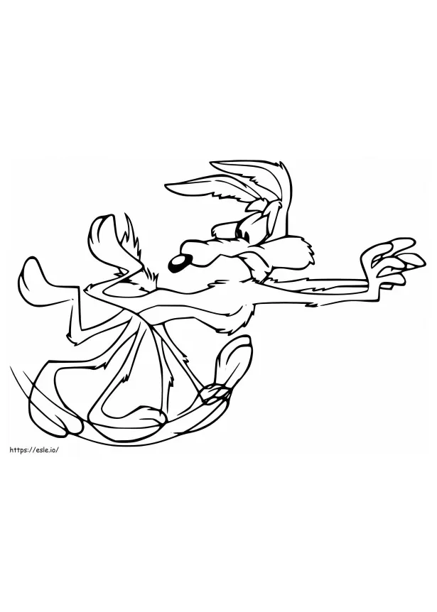 Wile e coyote running fast coloring page