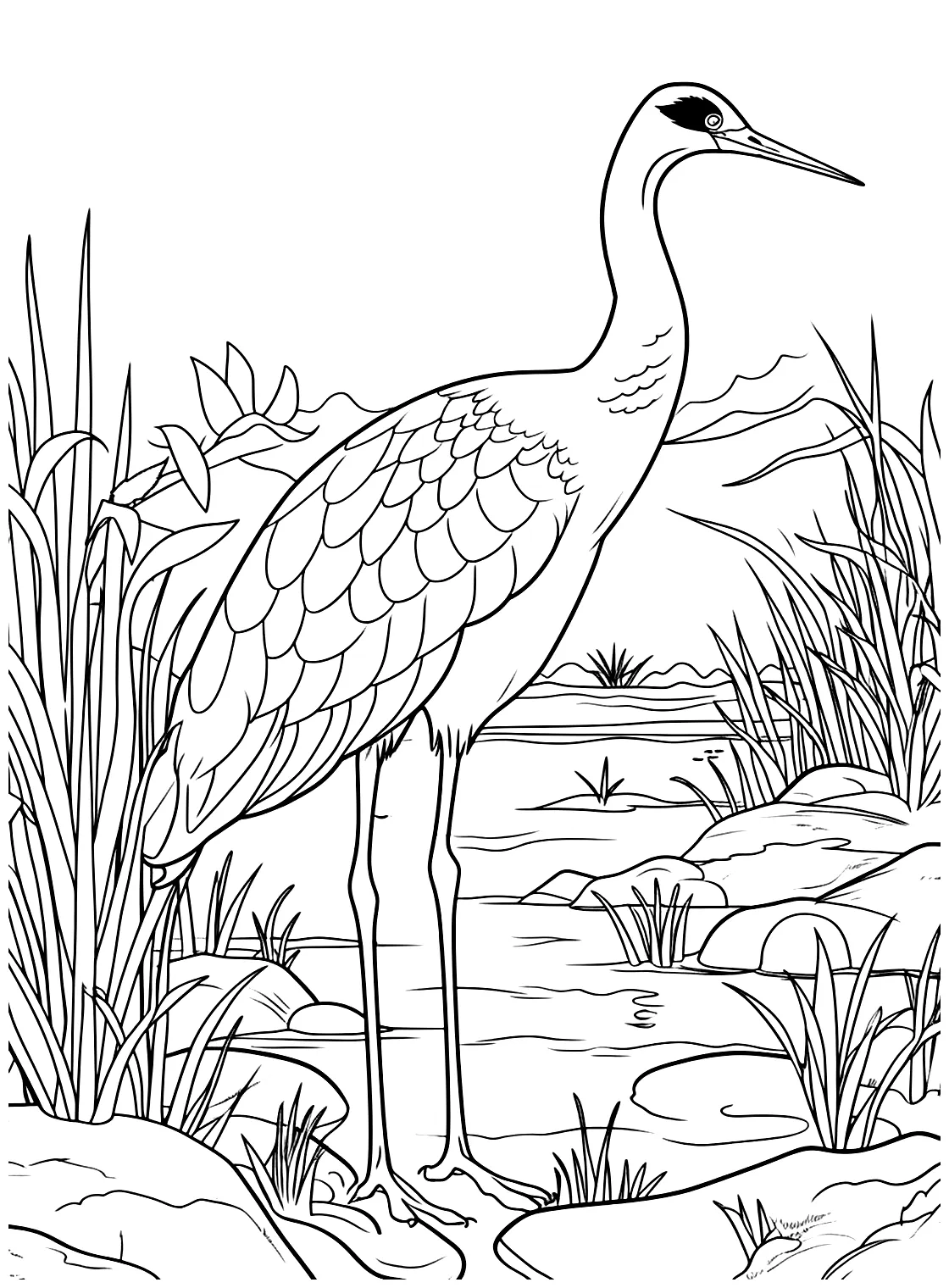 20+ crane bird coloring pages free printable pdf & online coloring