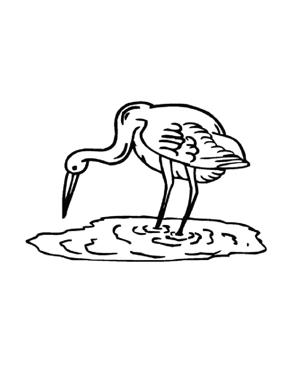 Crane coloring page