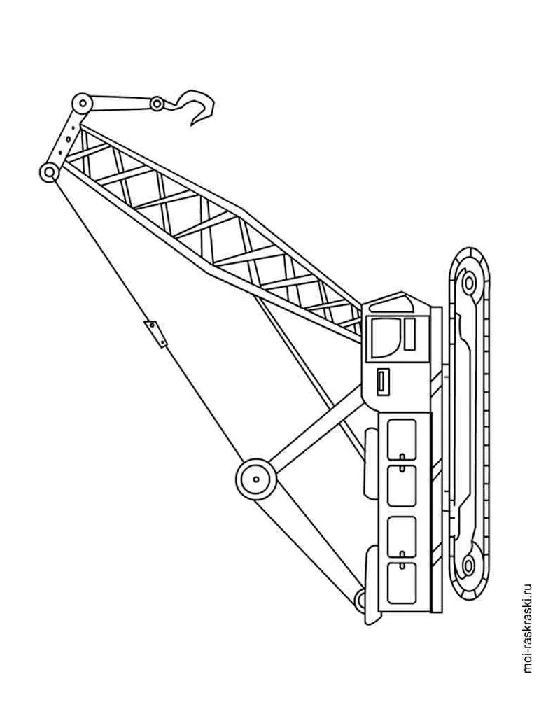Hoisting crane coloring pages