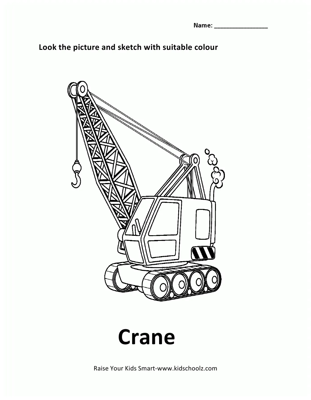 Crane coloring page coloring home