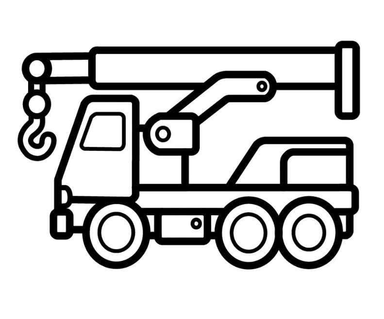 Crane truck coloring page free printable coloring pages